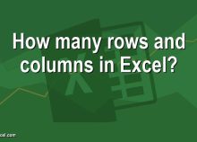 How many rows and columns in Excel?