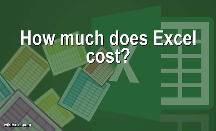 How much does Excel cost?