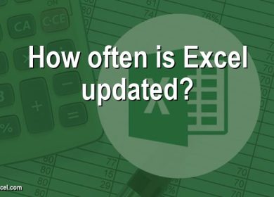 How often is Excel updated?