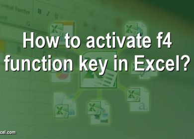 How to activate f4 function key in Excel?