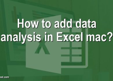 How to add data analysis in Excel mac?