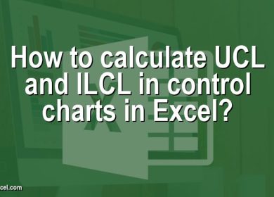 How to calculate UCL and lLCL in control charts in Excel?