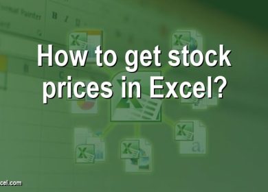 How to get stock prices in Excel?
