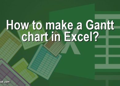 How to make a Gantt chart in Excel?