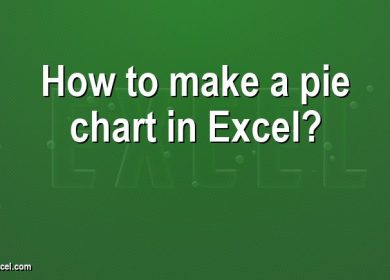 How to make a pie chart in Excel?