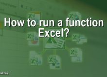 How to run a function Excel?