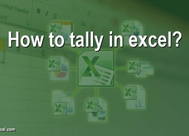 How to tally in excel?