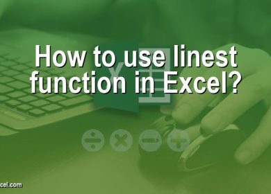 How to use linest function in Excel?