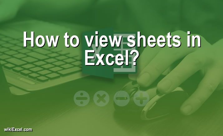 How to view sheets in Excel?